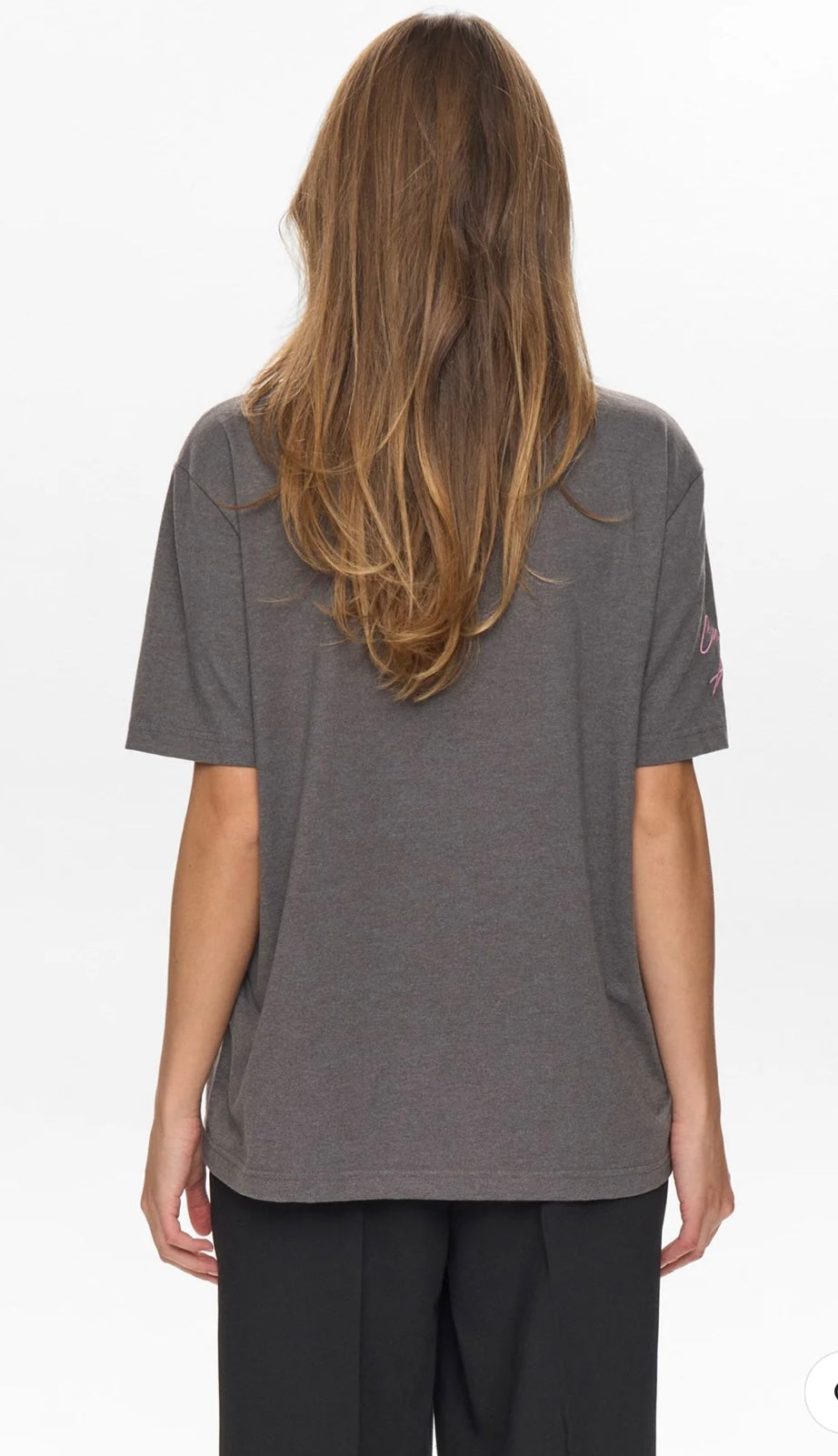 PRIMA OVERSIZE T-SHIRT DARK GREY MEL
