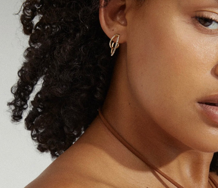 ETTY CRYSTAL EARRINGS GOLD PLATED