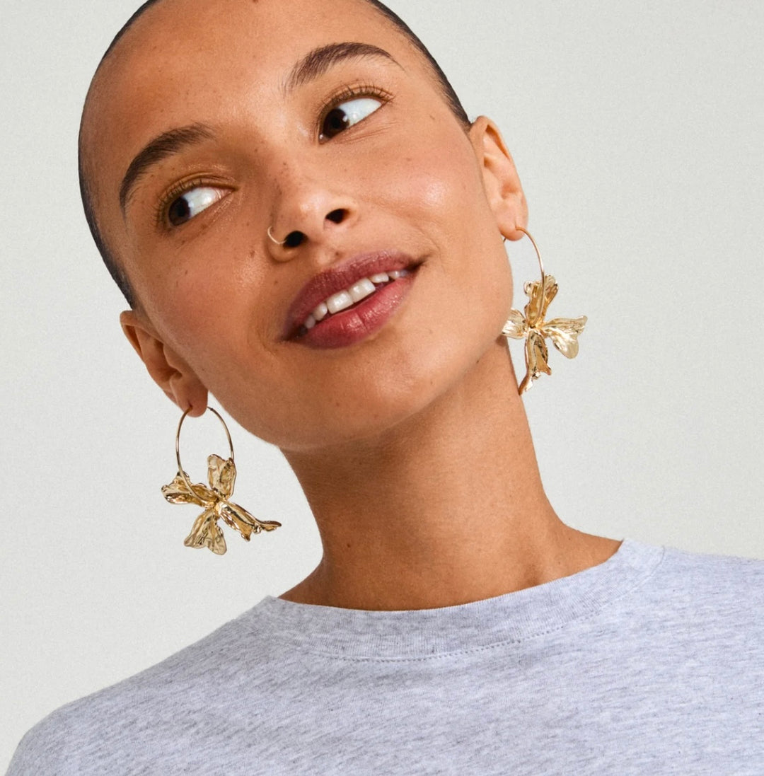 DREAMS HOOP EARRINGS GOKD PLATED