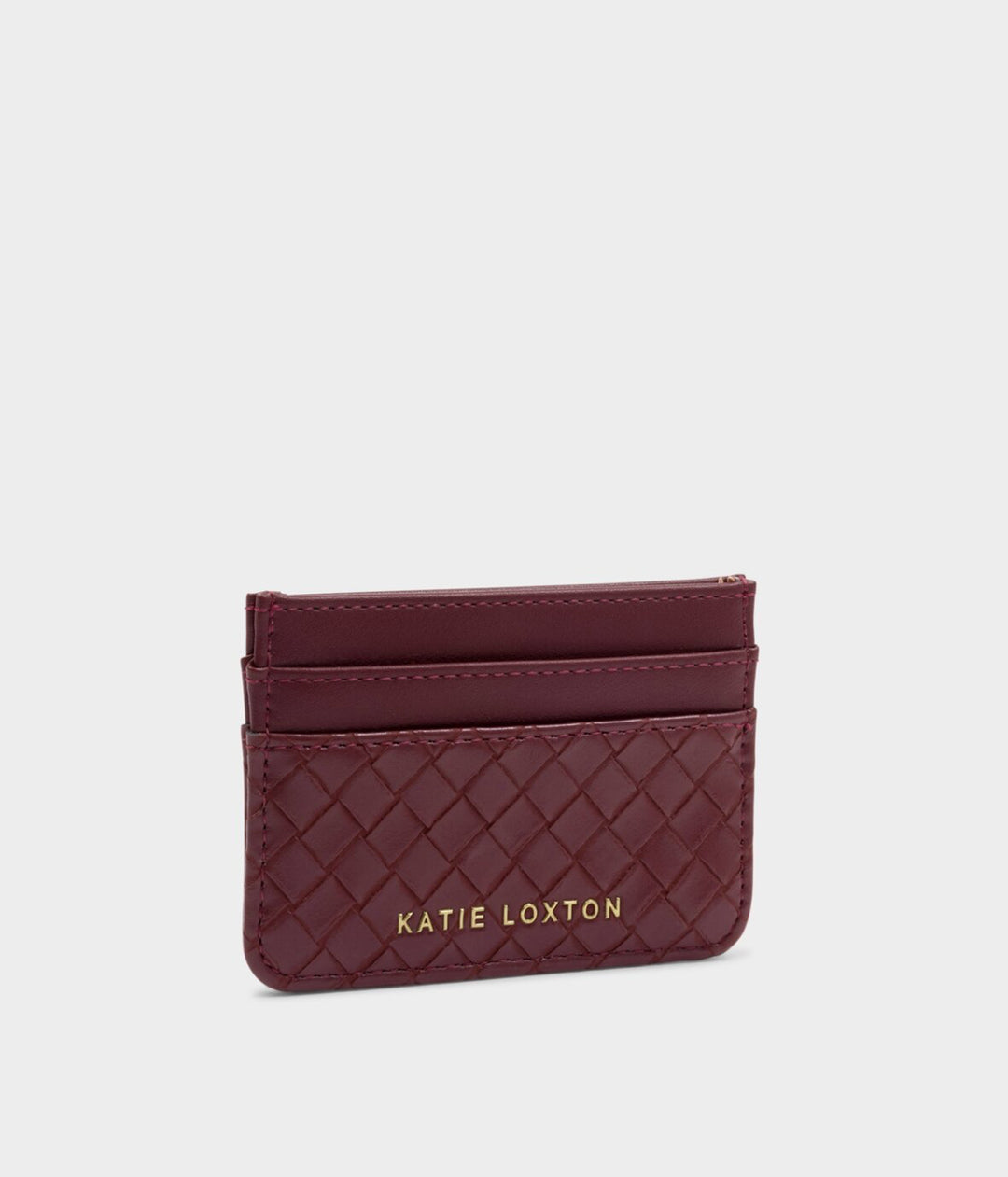 NOVA WOVEN TEXTURE CARDHOLDER CHERRY