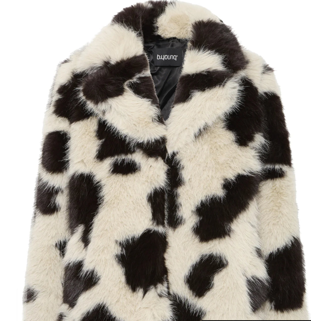 BEMIO COAT BIRK COW FAKE FUR
