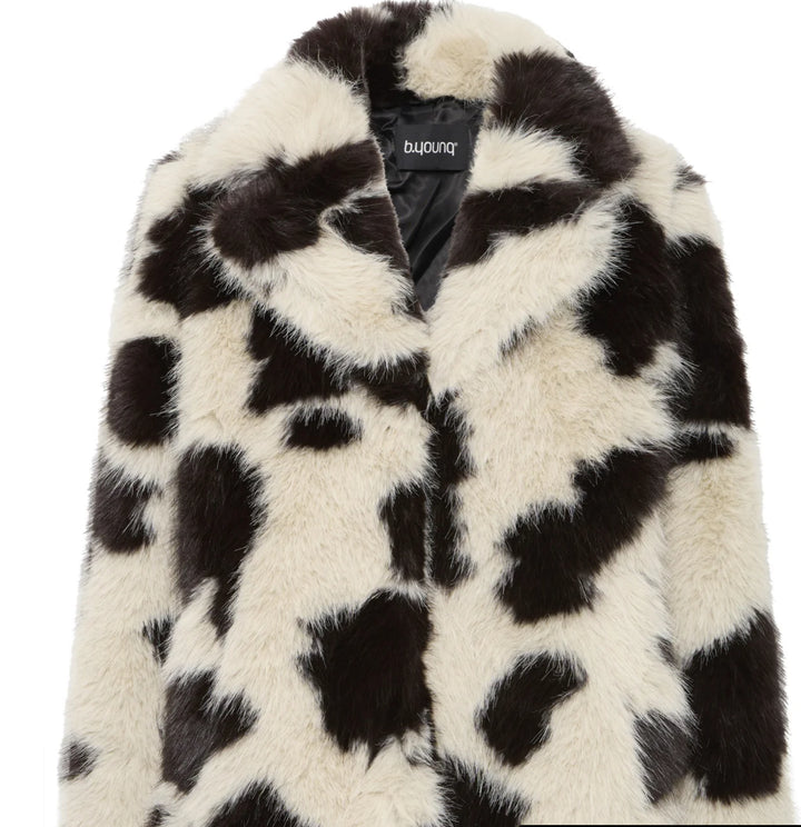 BEMIO COAT BIRK COW FAKE FUR