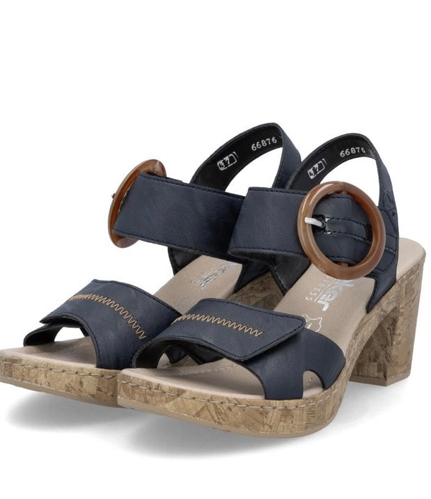 66876-14 LADIES' SANDALS BLUE SEITL. ANFLECHTER