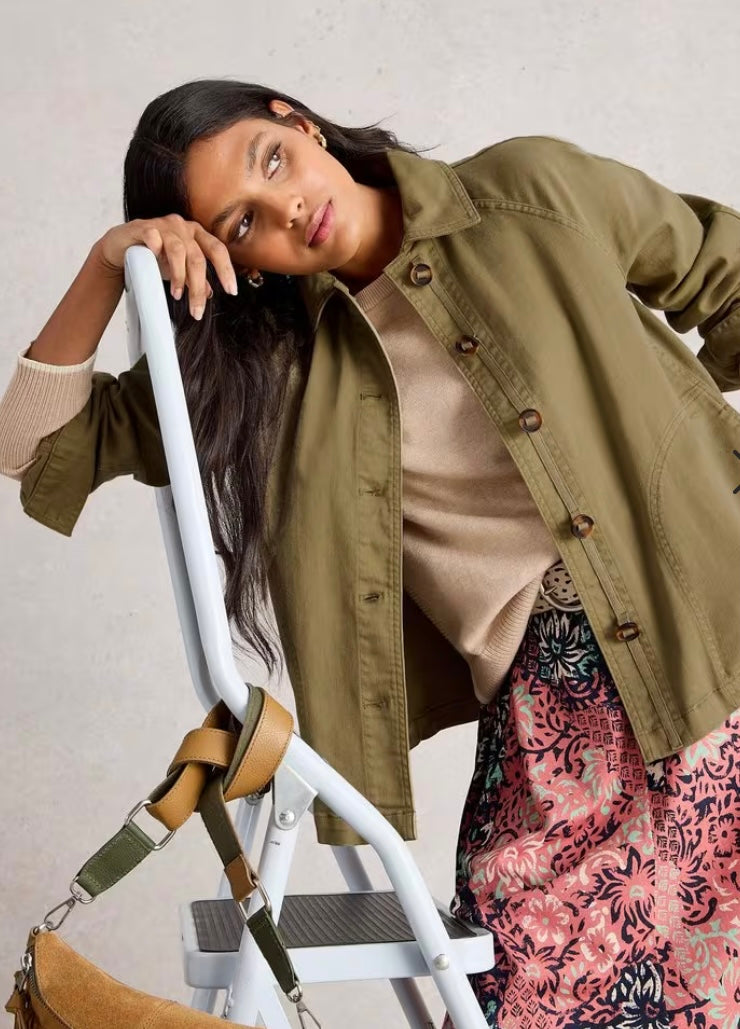 EDEN DENIM JACKET KHAKI GREEN