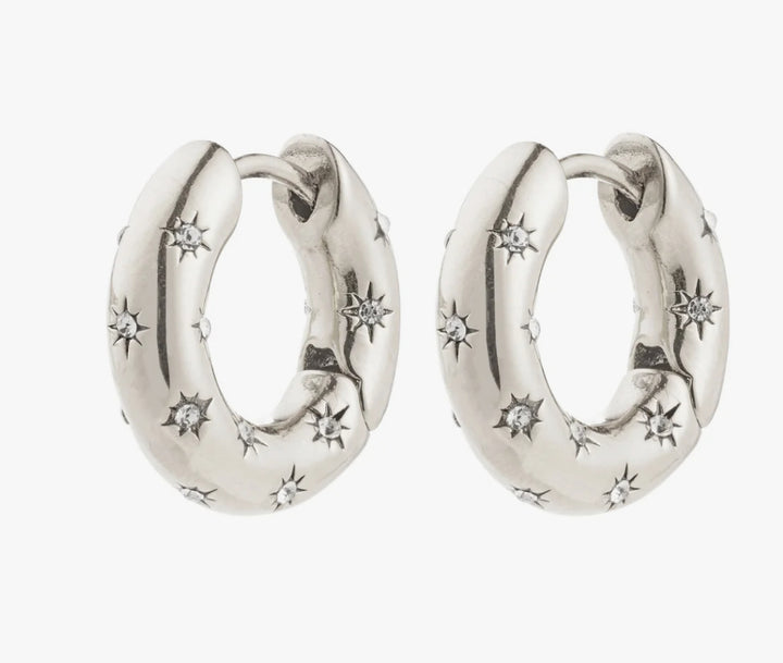 NEVAEH HOOPS SILVER-PLATED