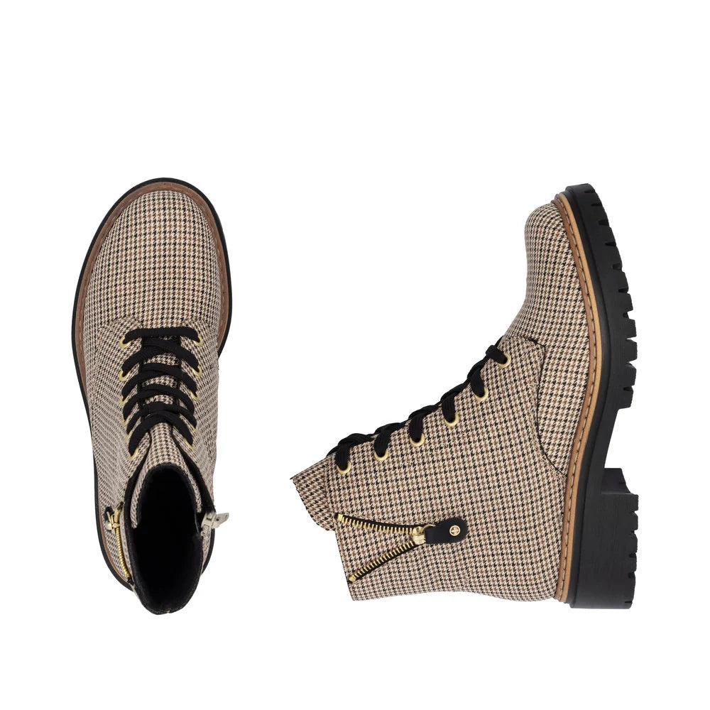 Rieker Women's Beige Biker Boots 72617-60