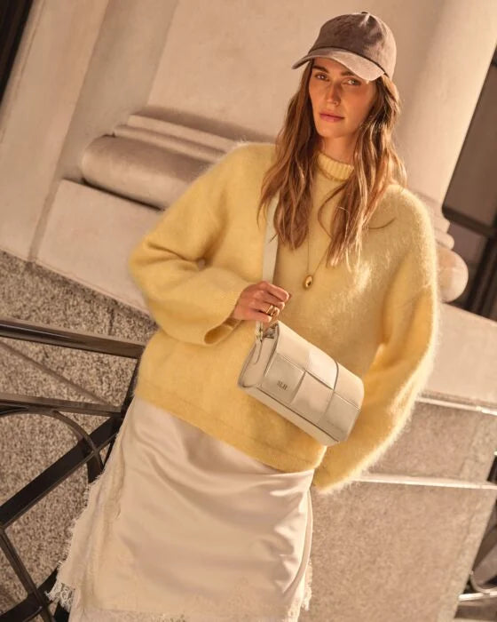 TAYA CROSSBODY BAG | OFF WHITE / WHITE SUEDETTE