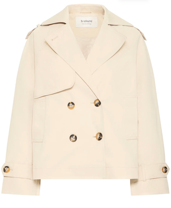 AMONA SH TRENCH COAT OYSTER