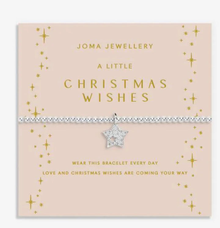 CHRISTMAS A LITTLE CHRISTMAS WISHES SILVER PLATED BRACELET