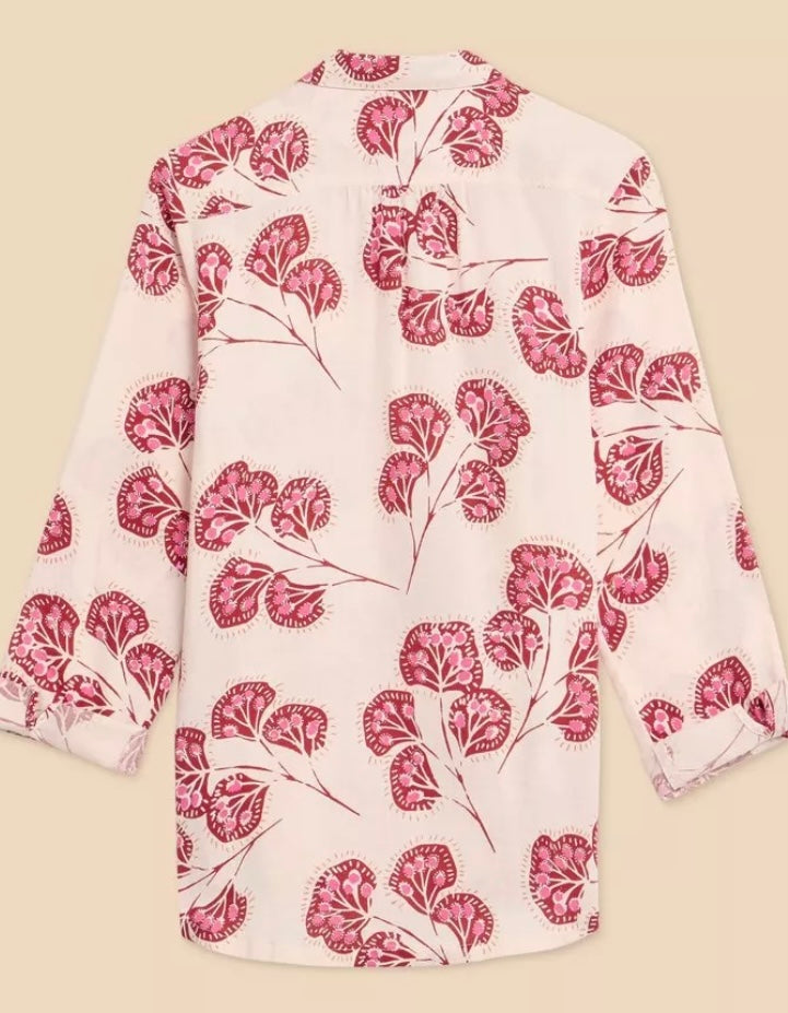 IVORY PRINT SOPHIE ORGANIC COTTON SHIRT