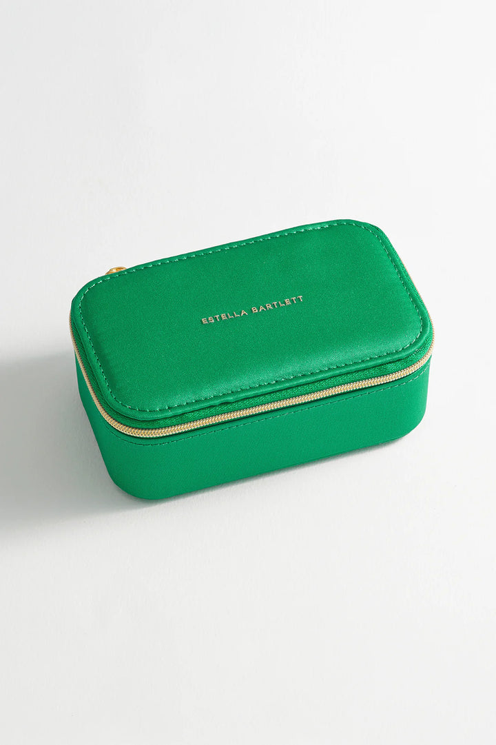 MINI JEWELLERY BOX - CONTRAST SATIN GREEN