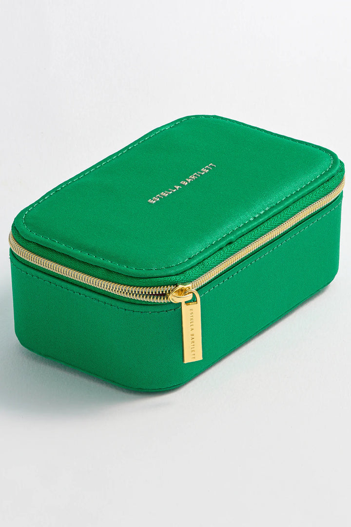 MINI JEWELLERY BOX - CONTRAST SATIN GREEN