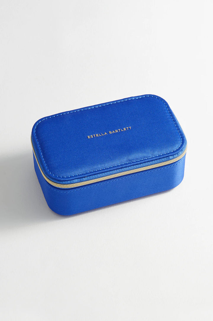 MINI JEWELLERY BOX - CONTRAST SATIN BRIGHT BLUE