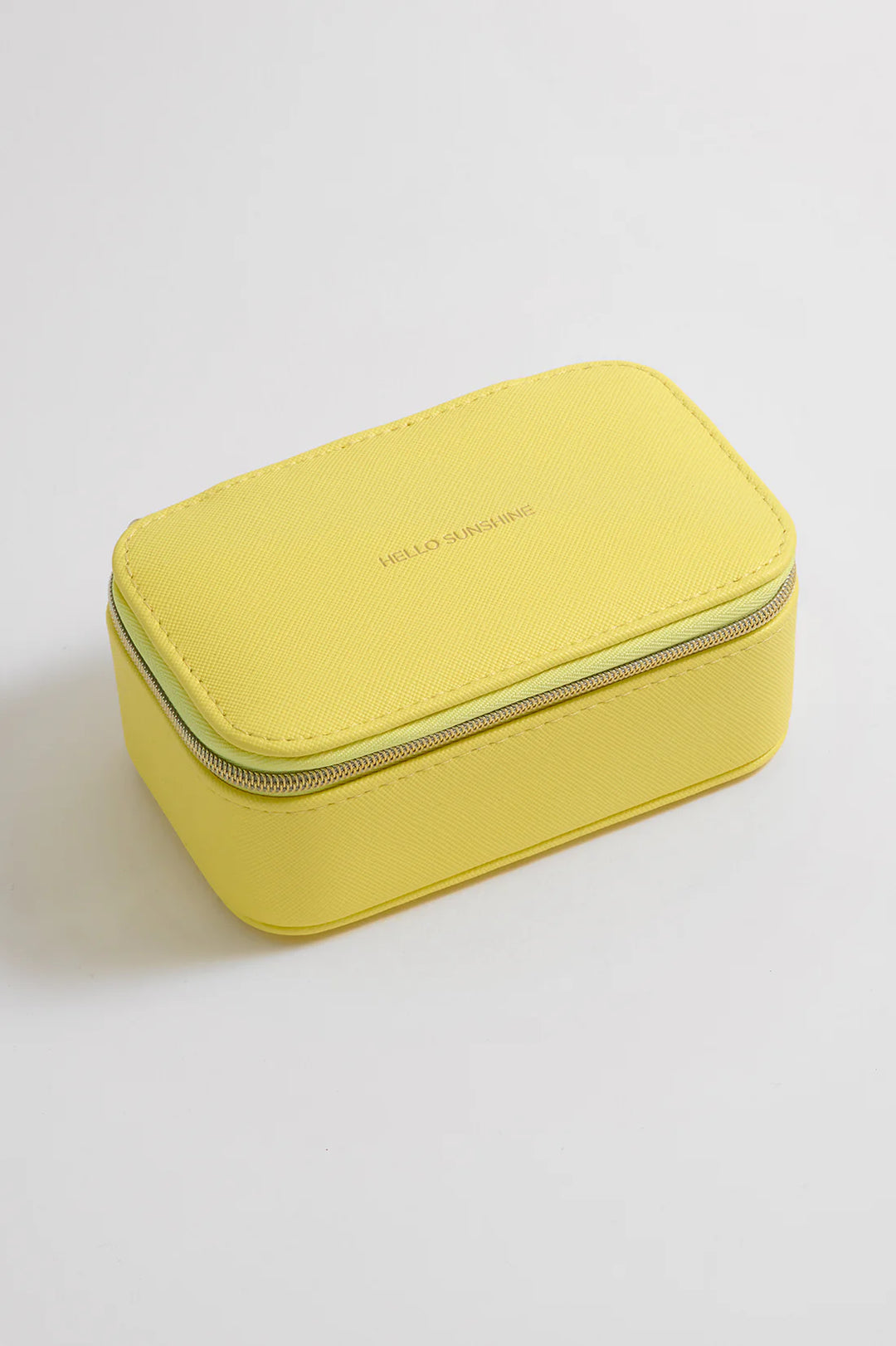 MINI JEWELLERY BOX - PALE YELLOW SAFFIANO