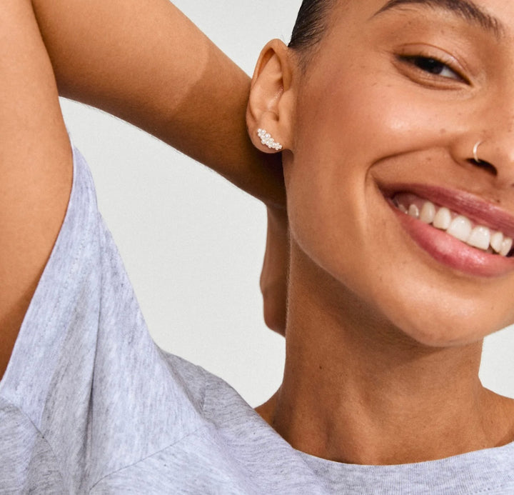 JOVA PEARL EARRINGS SILVER PLATED