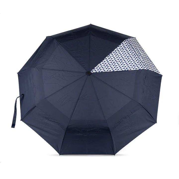 WATERLOO RECYCLED POLYESTER DENIM RAIN & MIDNIGHT UMBRELLA