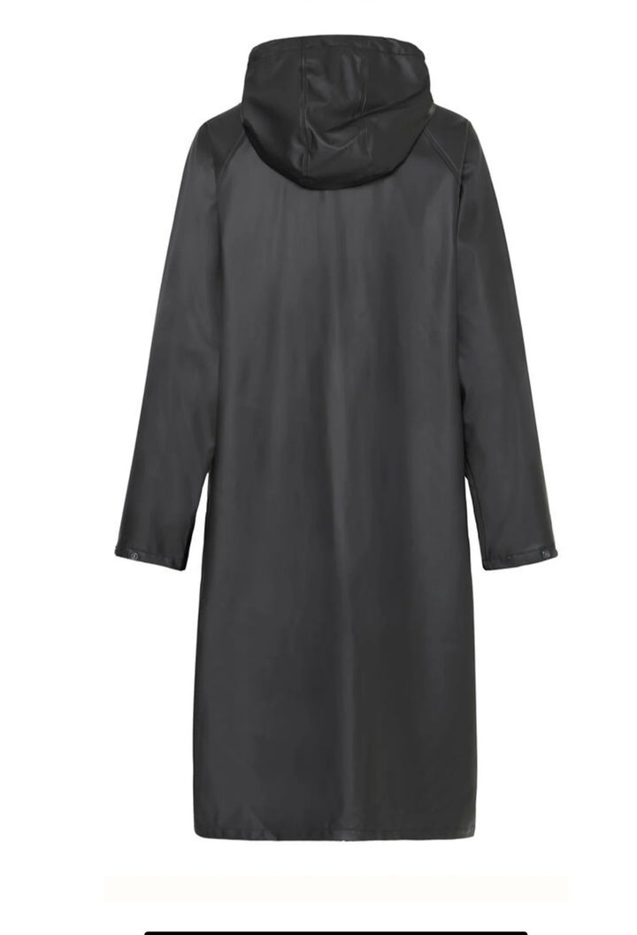 AVAN COAT BLACK LEOPARD