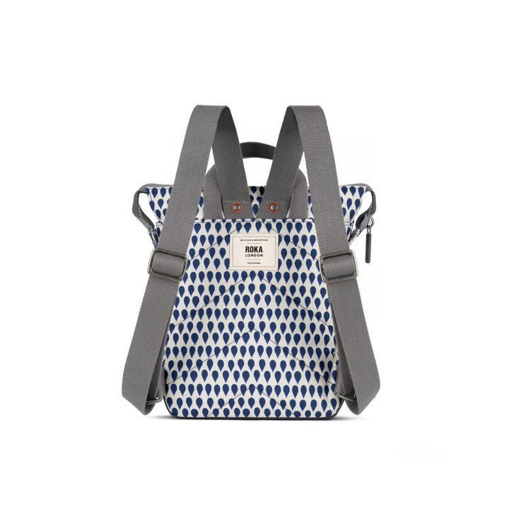 BANTRY B DENIM RAIN RECYCLED CANVAS SMALL BACKPACK