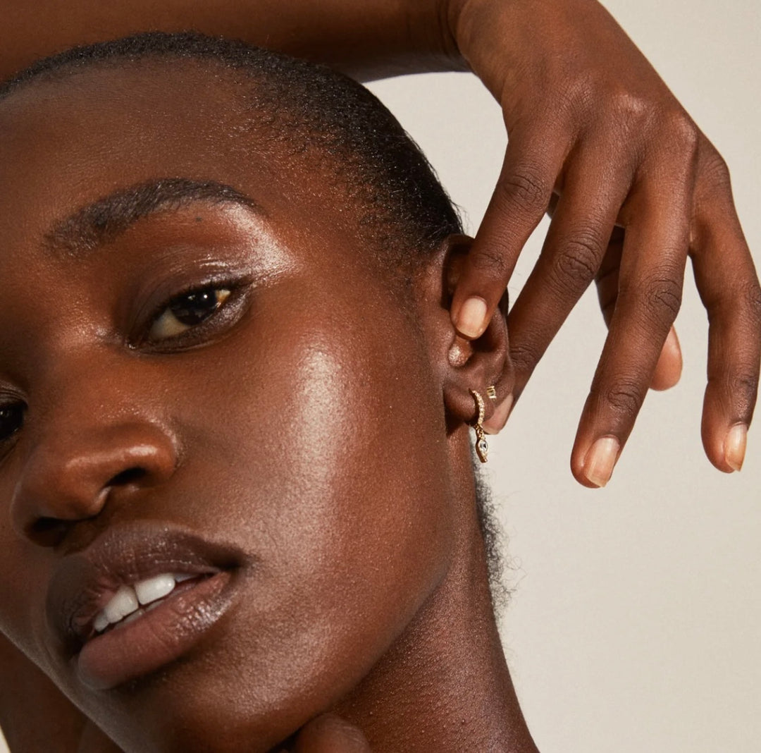 ELZA CRYSTAL EARRINGS 2-IN-1 SET  GOLD PLATED