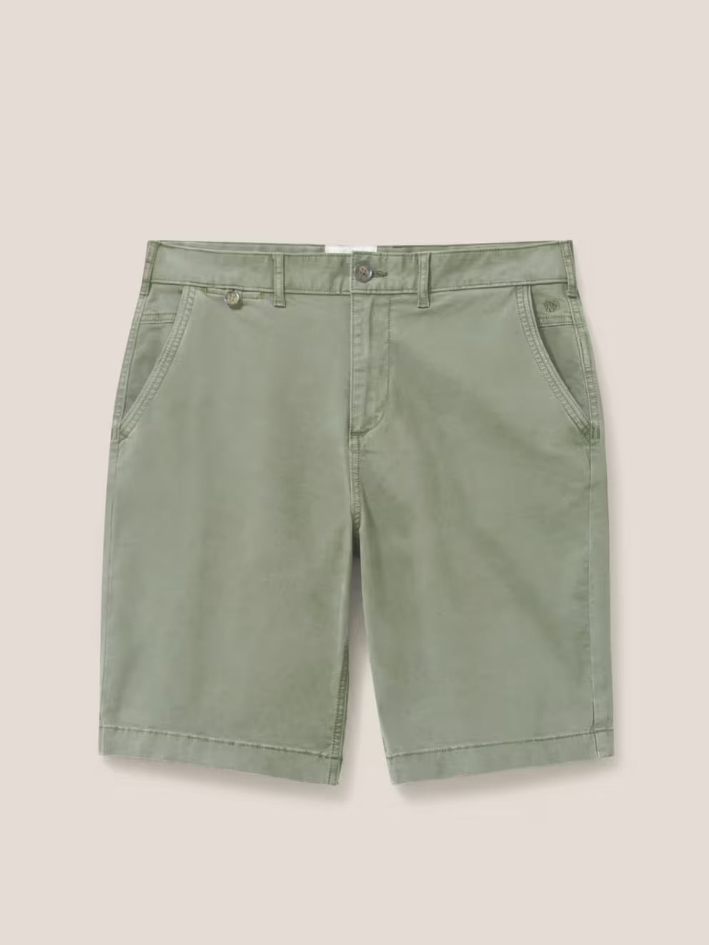 SUTTON ORGANIC CHINO SHORTS LIGHT GREEN