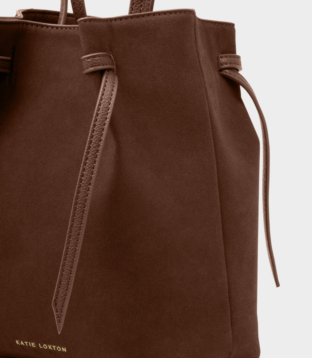 LARGE CELINA SUEDETTE  BUCKET BAG CHOCOLATE