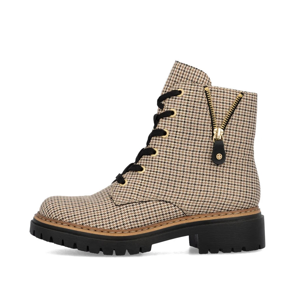 Rieker Women's Beige Biker Boots 72617-60