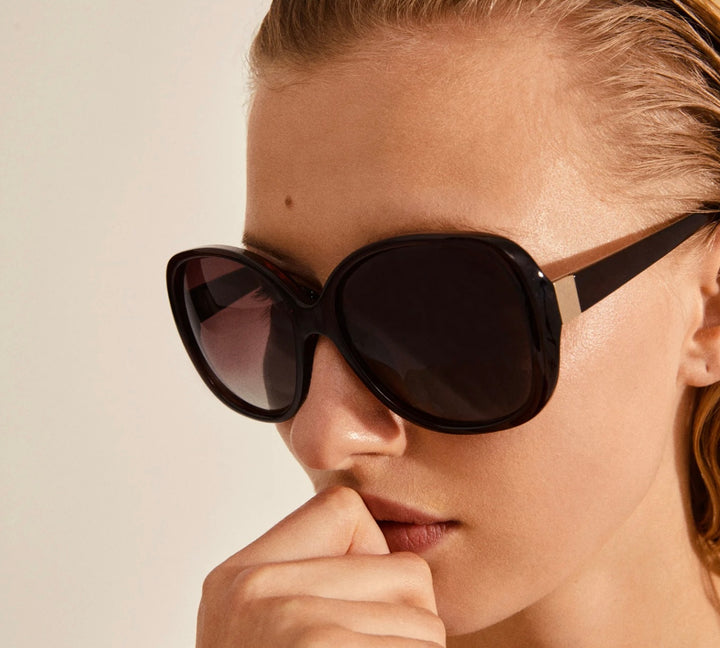 PARKER OVERSIZED RETRO SUNGLASSES BROWN