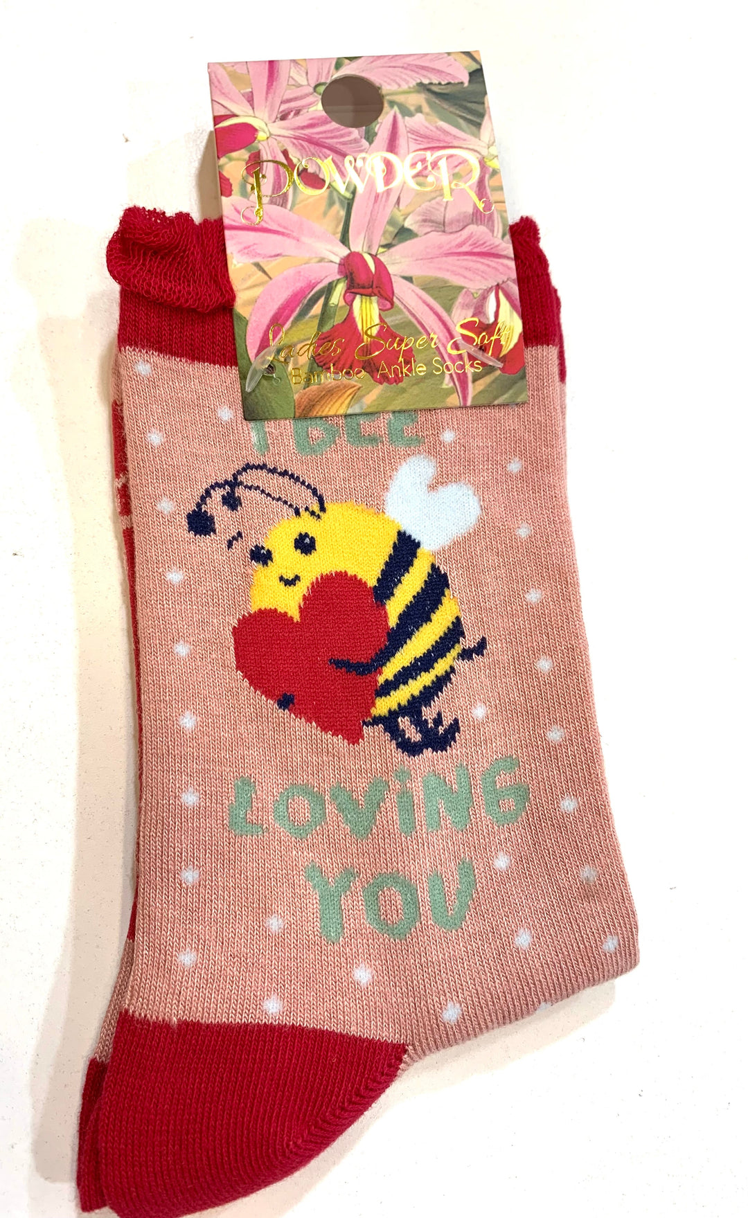I BEE LOVING YOU ANKLE SOCKS Uk 3-8