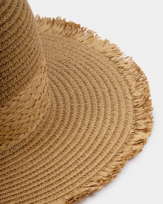 STRAW FEDORA HAT