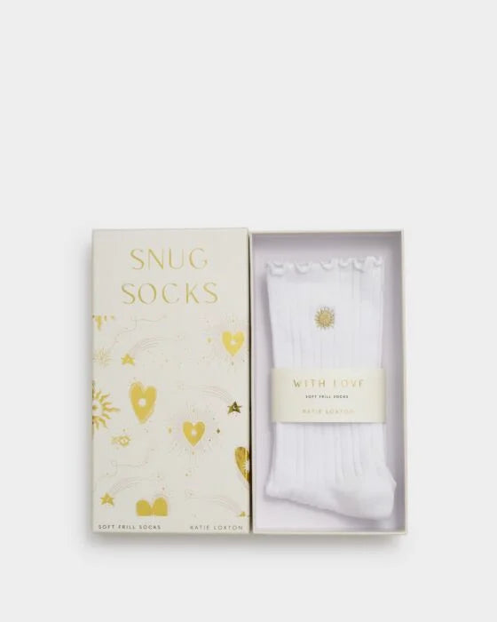 GIFT BOX FRILL SOCKS WHITE SUN