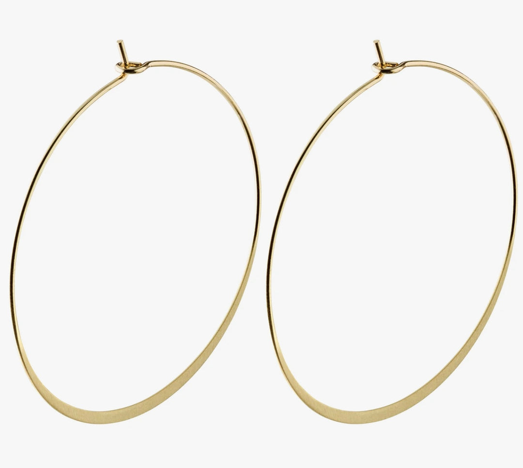TILLY LARGE HOOP EARRINGS GOLD PLATED