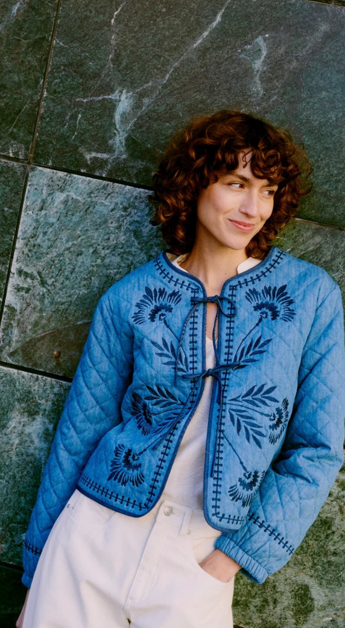 MID BLUE DENIM KISSIA JACKET