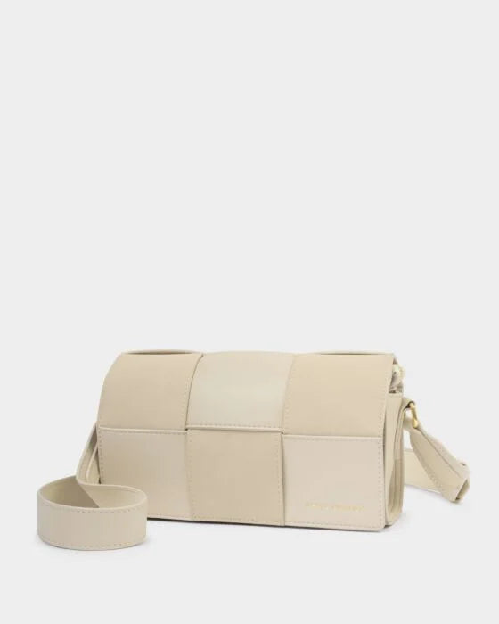 TAYA CROSSBODY BAG | OFF WHITE / WHITE SUEDETTE