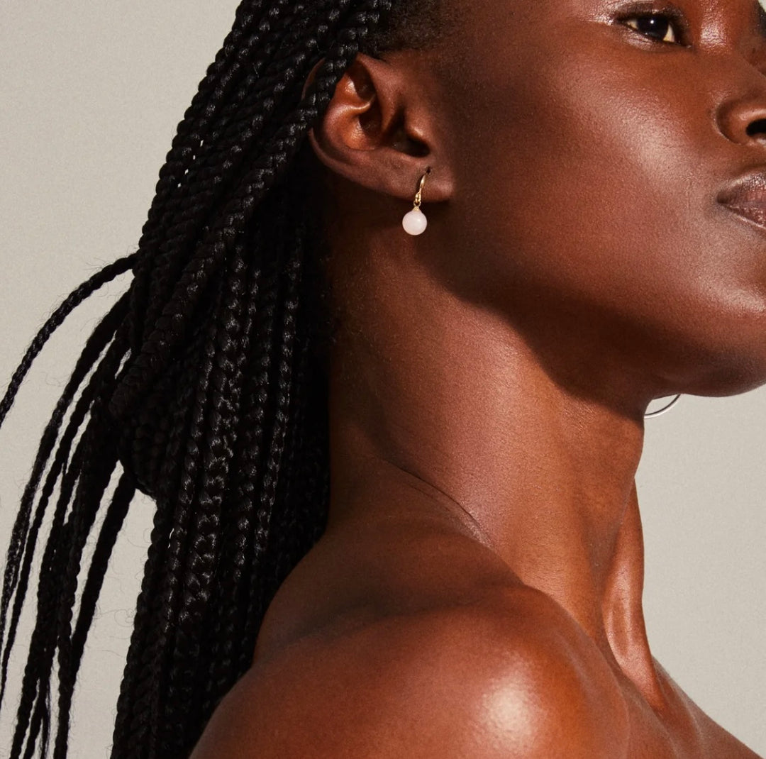 GOLDIE PINK EARRINGS GOLD PLATED