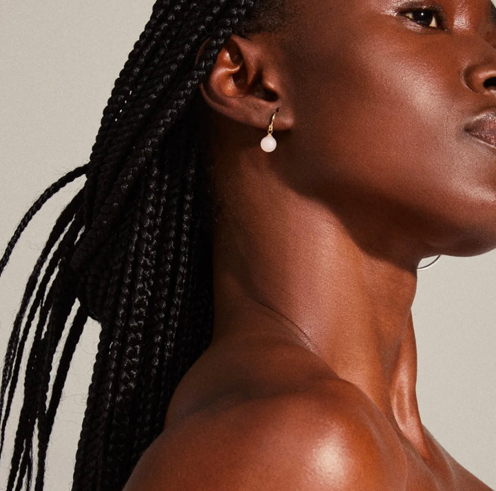 GOLDIE PINK EARRINGS GOLD PLATED