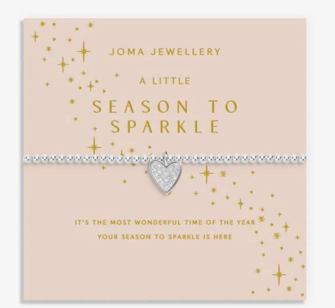 CHRISTMAS A LITTLE SEASON TO SPARKLE SILVER PLATED BRACELET