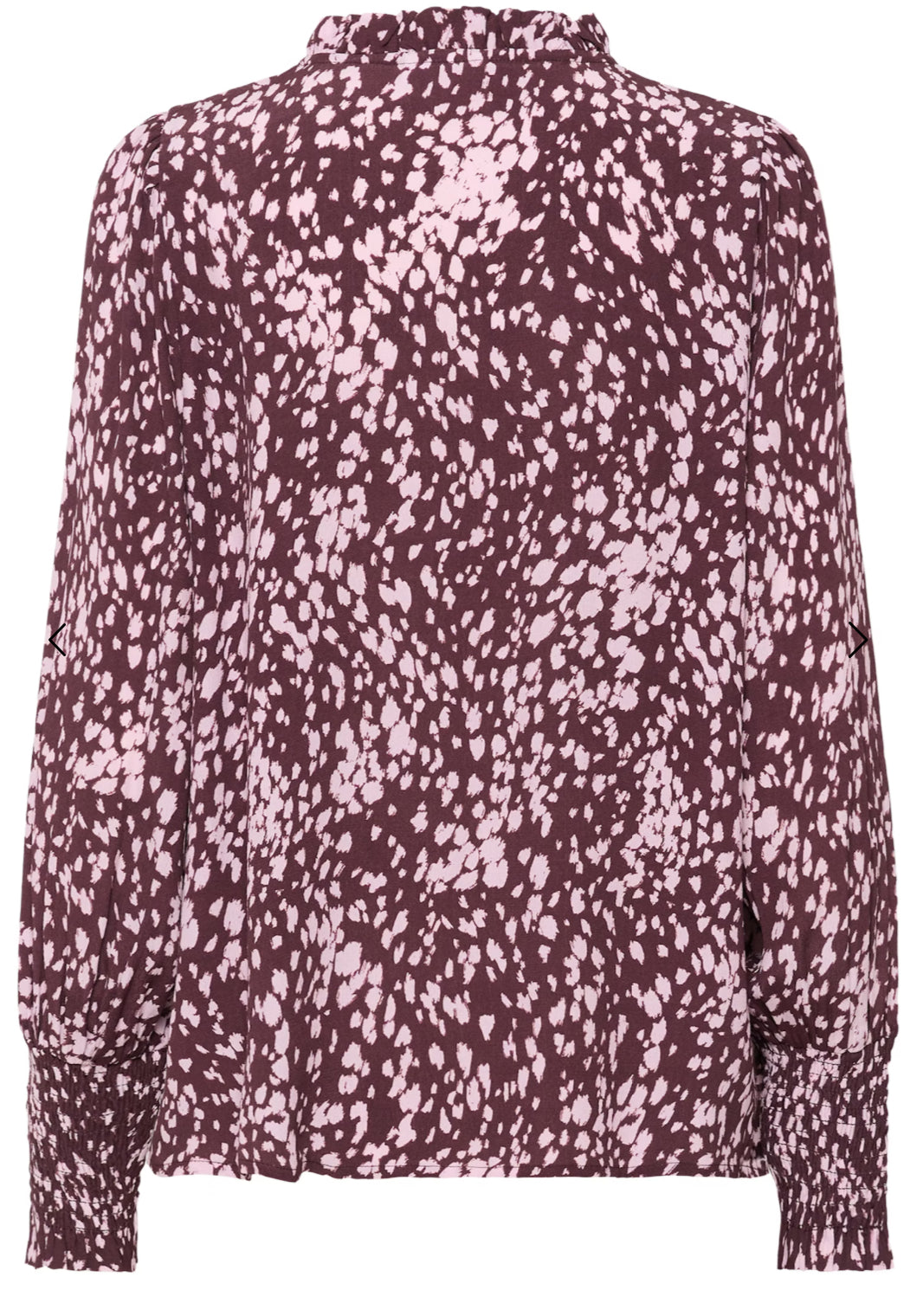 MALIKA SZ BLOUSE FUDGE SPOTTY ANIMAL