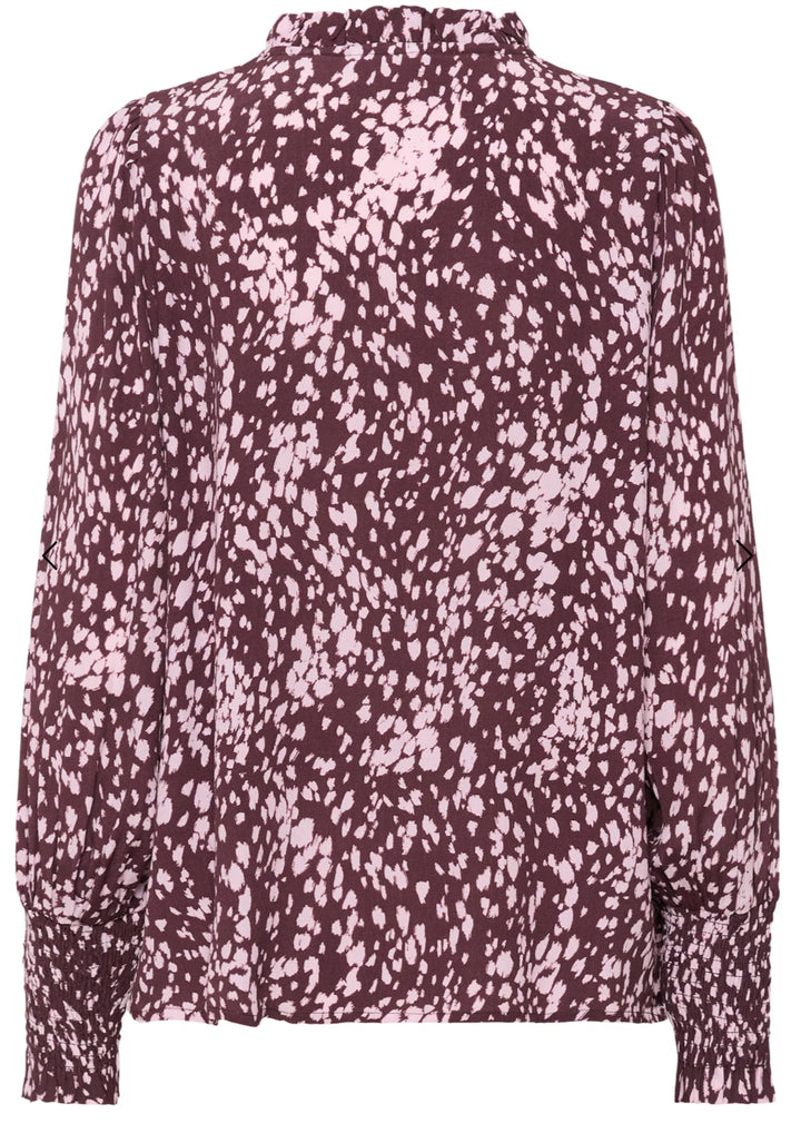 MALIKA SZ BLOUSE FUDGE SPOTTY ANIMAL