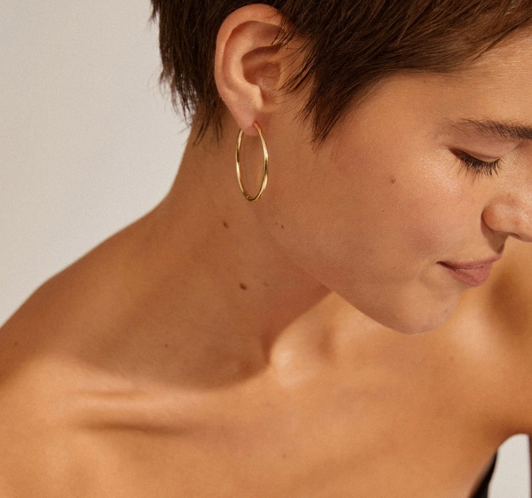 EANNA MAXI HOOP GOLD PLATED EARRINGS