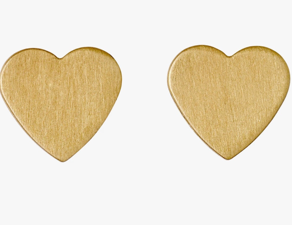 VIVI GOLD PLATED HEART EARRINGS