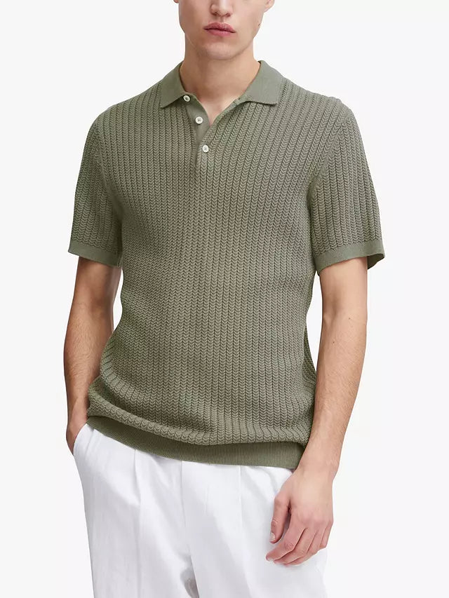 KARL STRUCTURED KNIT POLO