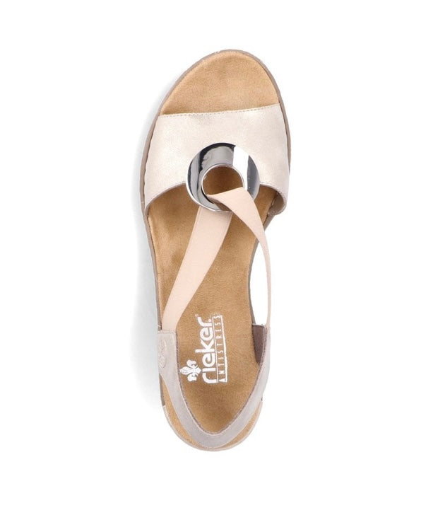 624H6-60 LADIES' SANDALS BEIGE SEITL. ANFLECHTER