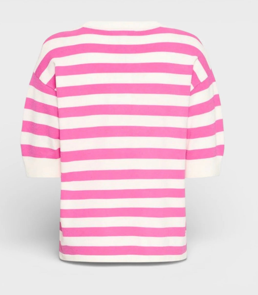 MMORLA T-SHIRT PHLOX PINK STRIPE