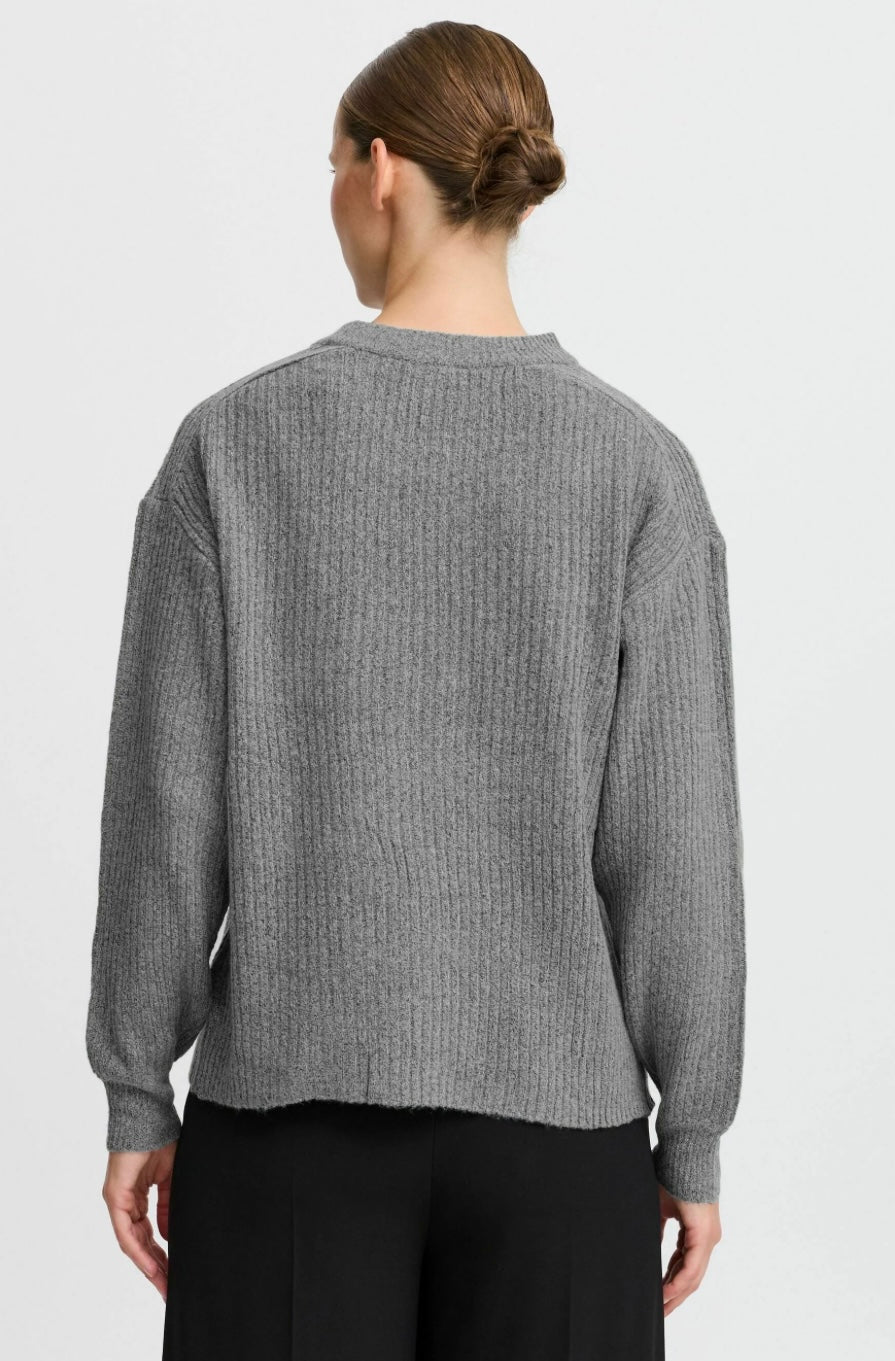 MID GREY MELANGE ONEMA ONECK JUMPER