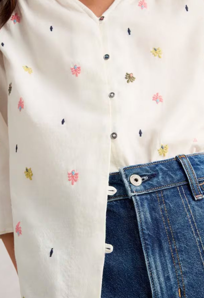 RAE ORGANIC COTTON TOP IVORY MLT