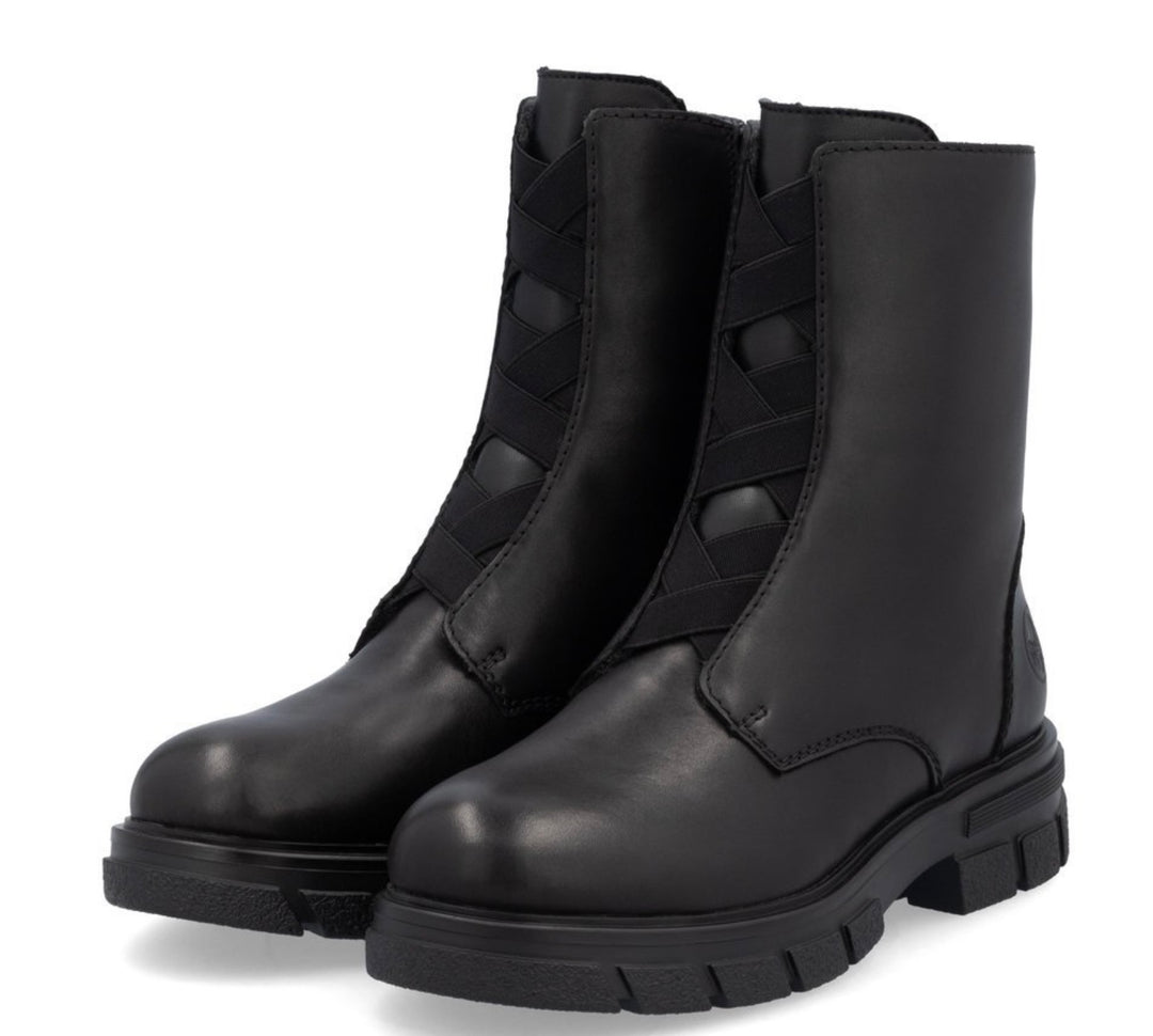 Z9179-00 LADIES BLACK MID HEIGHT BOOTS