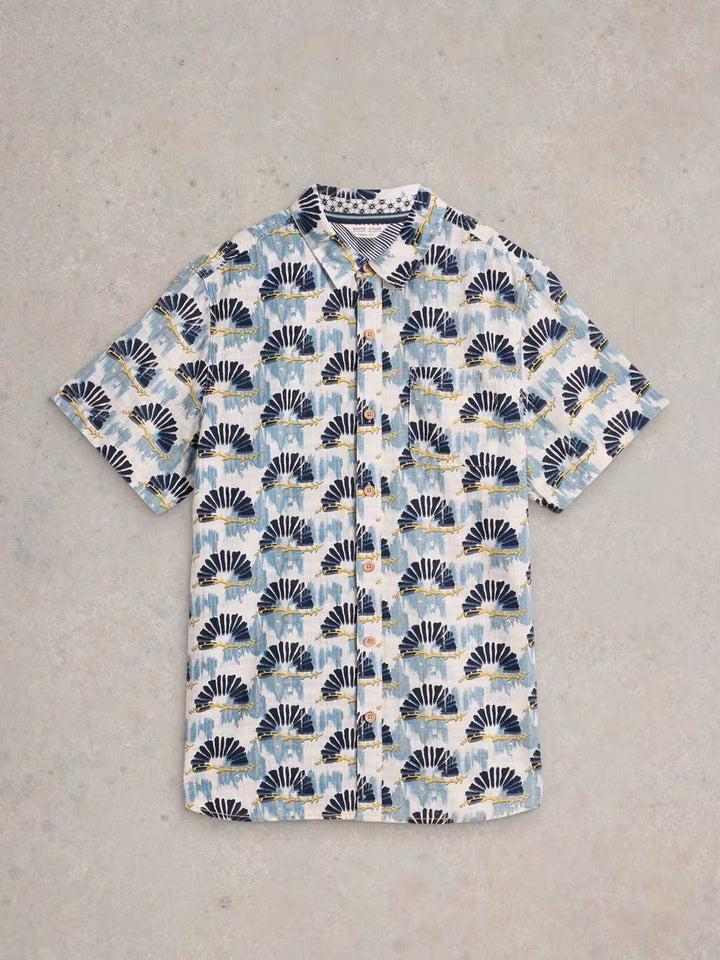 BLUE PRINT FAN PRINTED SHIRT