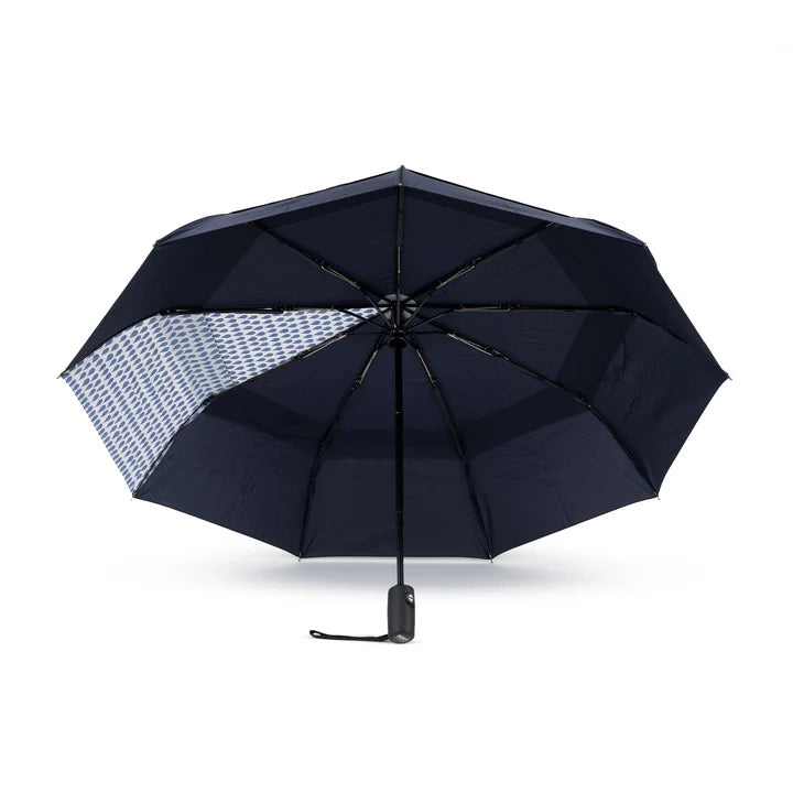 WATERLOO RECYCLED POLYESTER DENIM RAIN & MIDNIGHT UMBRELLA