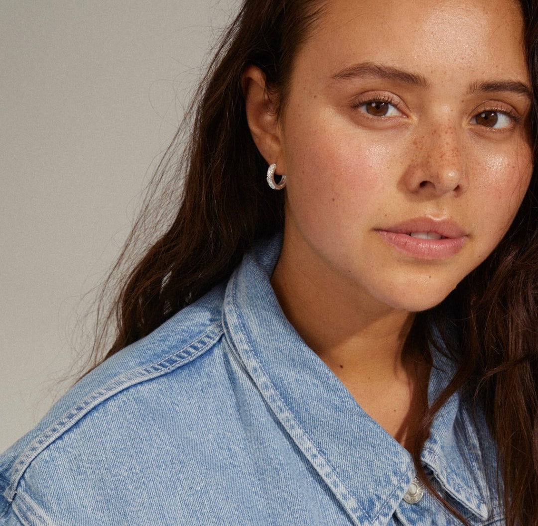 ELRIDA HOOP EARRINGS SILVER PLATED