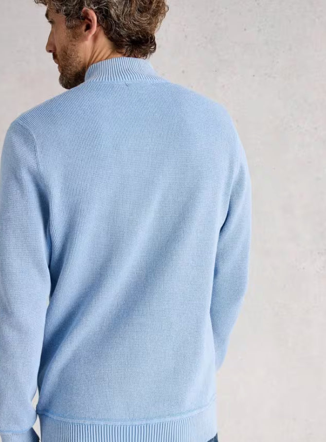 ATTADALE FUNNEL NECK JUMPER LIGHT BLUE